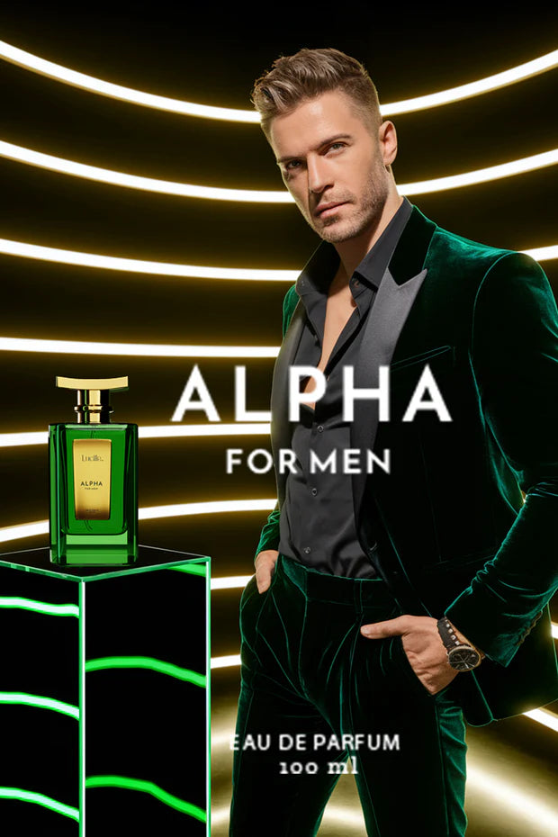 Lucille Alpha Men’s Perfume – Fresh & Woody Spicy Scent | 100 ML EDP | Long-Lasting